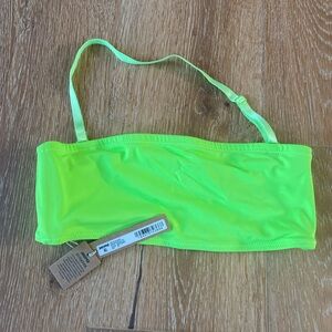 NWT SKIMS XS Neon Green Swim Bandeau top